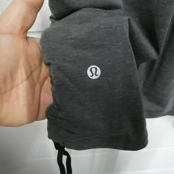 Lululemon women's small Oversized short‎ sleeve dark gray Ruched sides top shirt - Picture 5 of 5